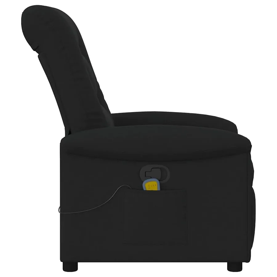 Fauteuil de massage inclinable Noir Tissu - 4