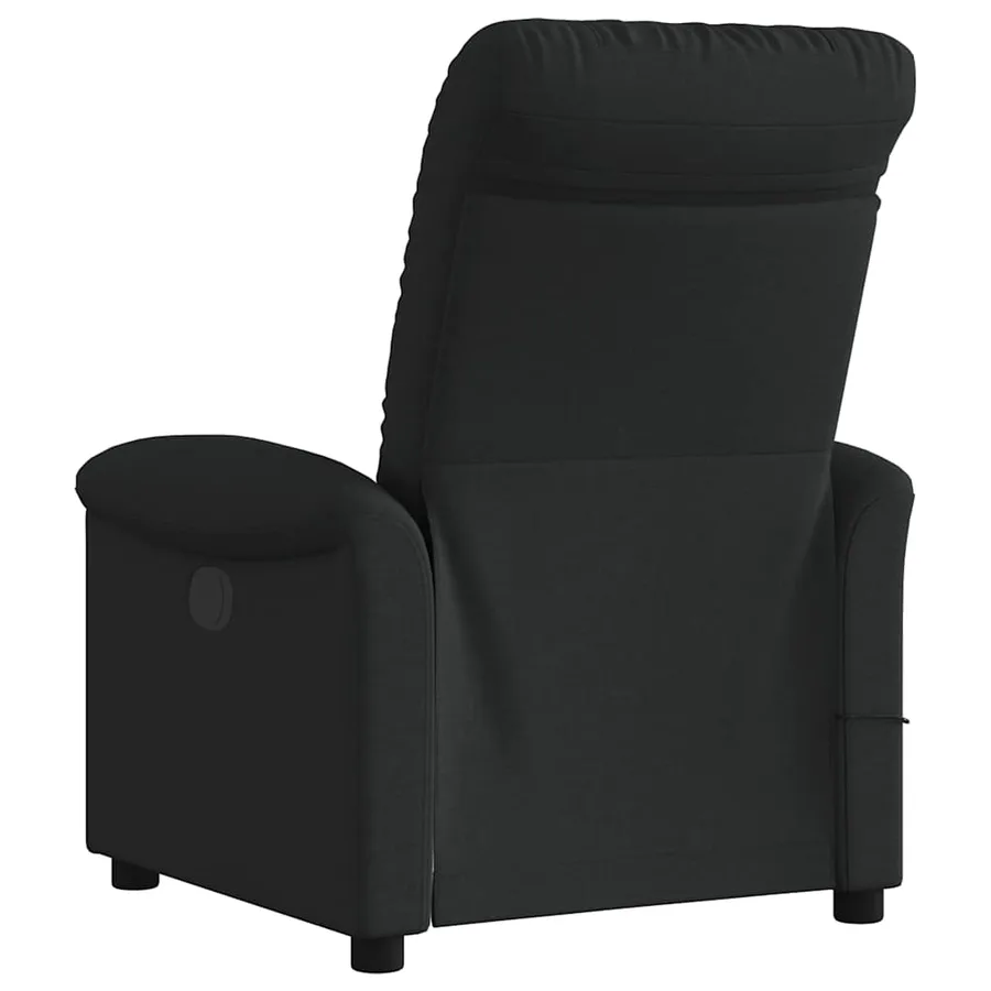 Fauteuil de massage inclinable Noir Tissu - 5
