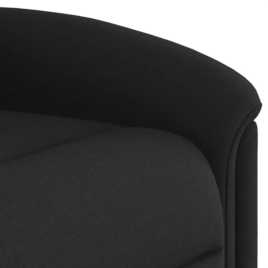Fauteuil de massage inclinable Noir Tissu - 9