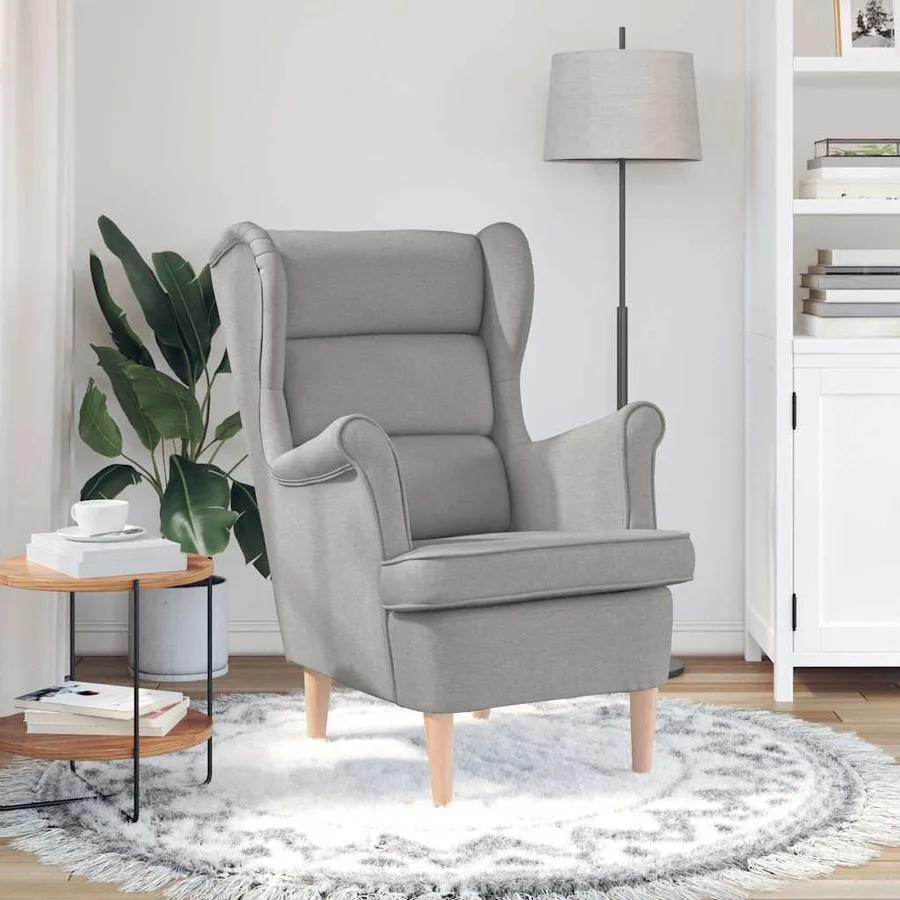 Fauteuil gris nuage 74x84x100 cm tissu - 3