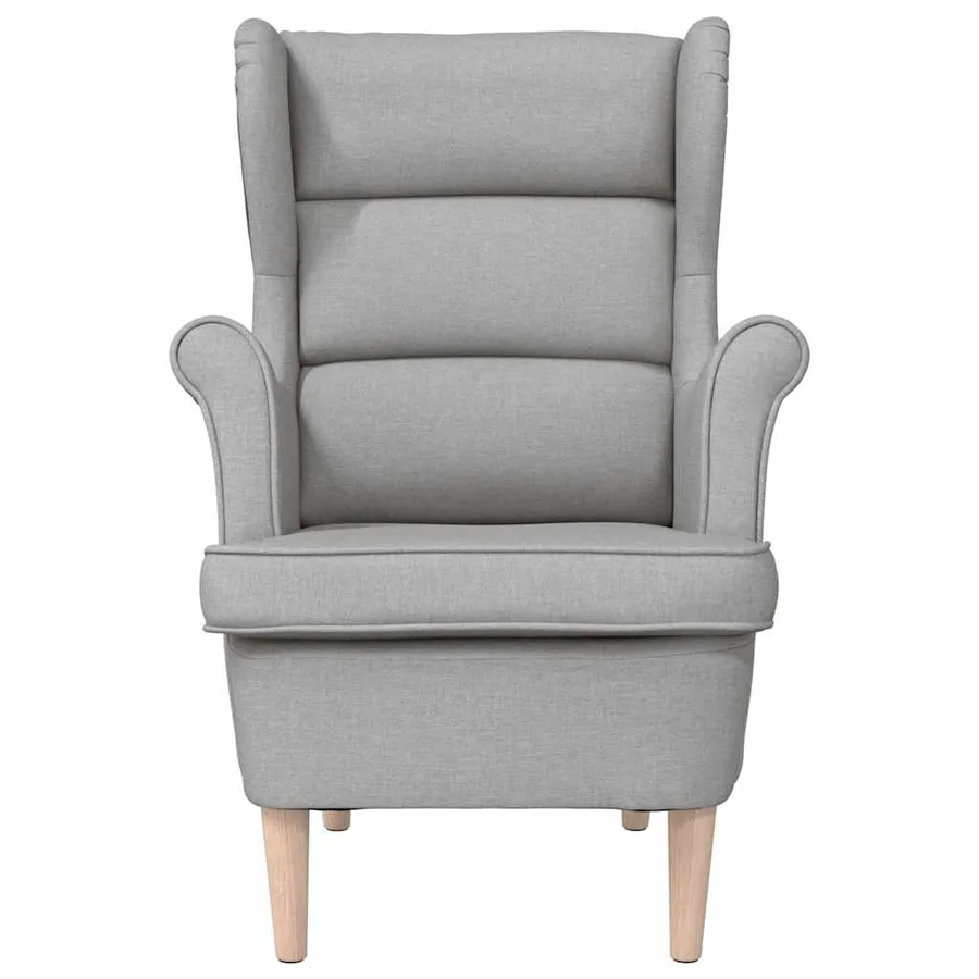 Fauteuil gris nuage 74x84x100 cm tissu - 4