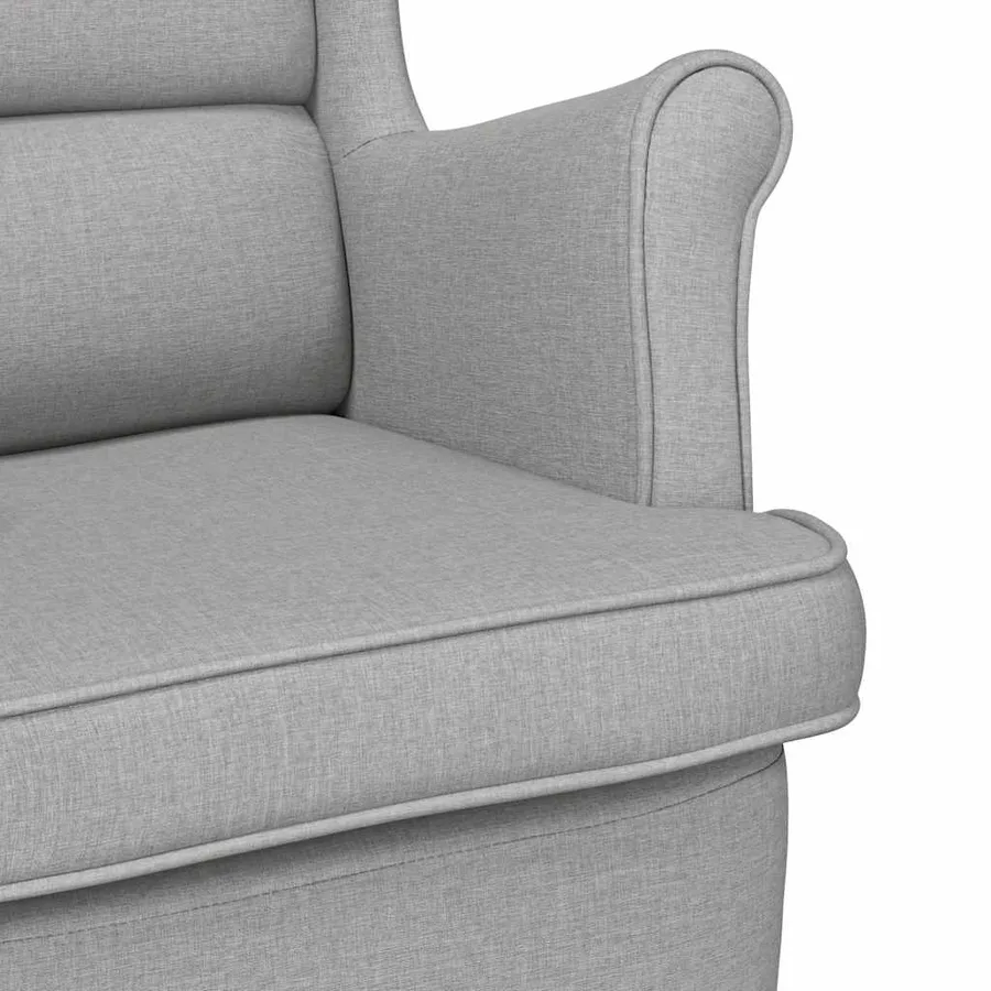 Fauteuil gris nuage 74x84x100 cm tissu - 7