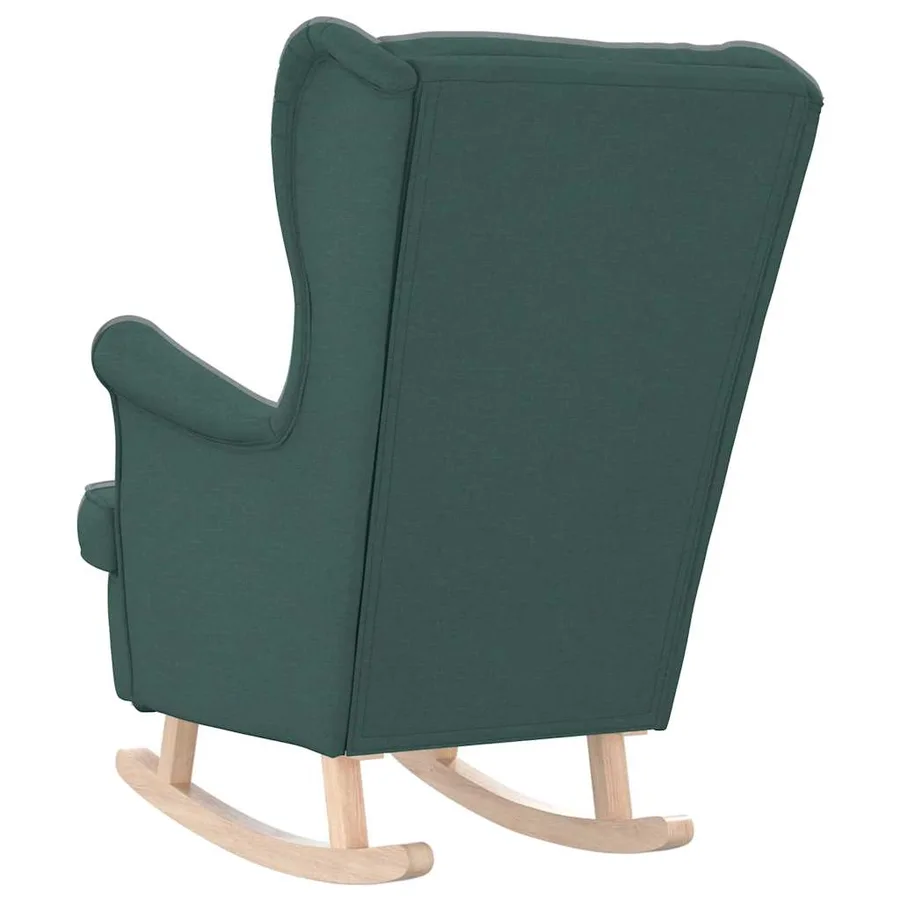 Chaise à bascule vert foncé 74x90x102 cm tissu - 6