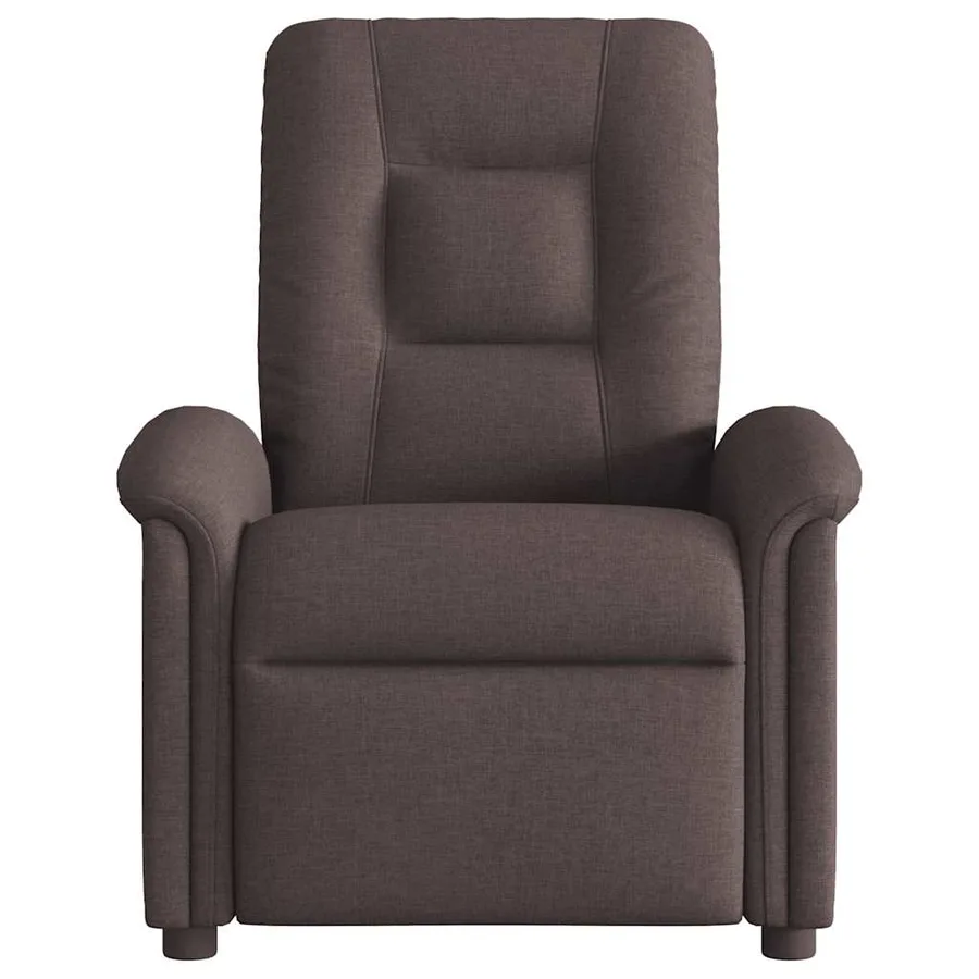 Fauteuil de massage inclinable électrique Marron foncé Tissu - 5