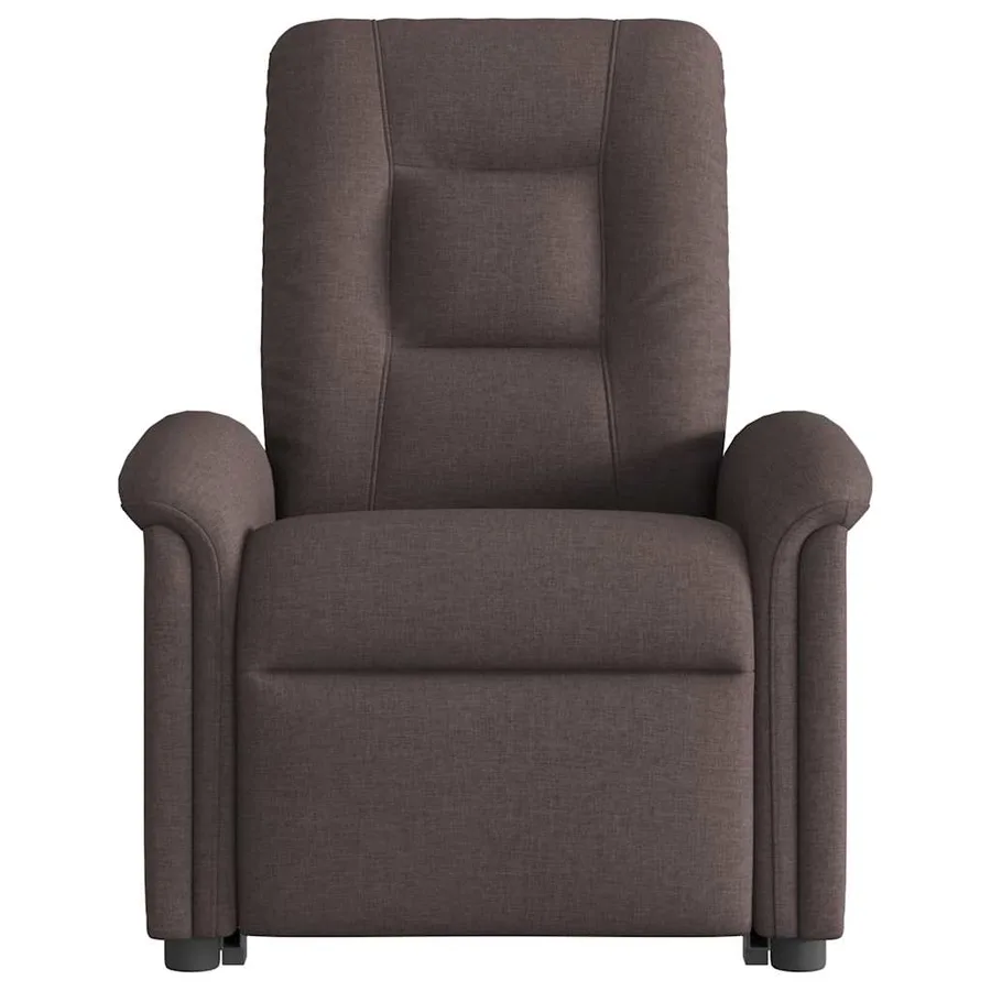 Fauteuil inclinable de massage électrique Marron foncé Tissu - 5