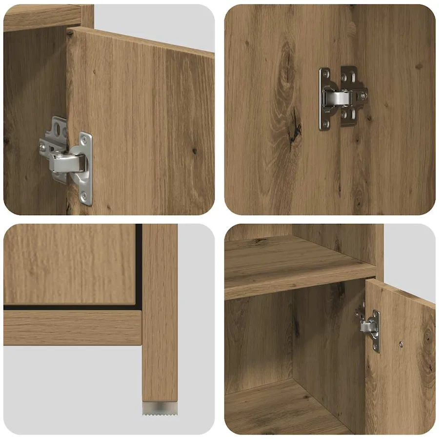 Ensemble de meubles salle de bain 4 pcs bois d'ingénierie - 13