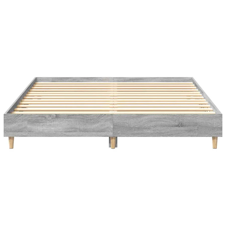 Cadre de lit sans matelas sonoma gris 140x200 cm - 5
