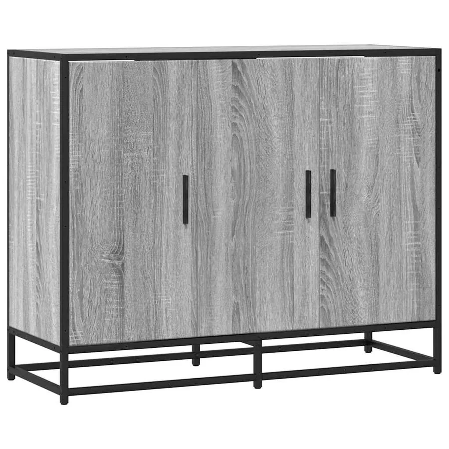 Buffet sonoma gris 94x35x76 cm bois d'ingénierie - 2