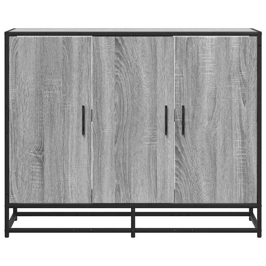 Buffet sonoma gris 94x35x76 cm bois d'ingénierie - 4
