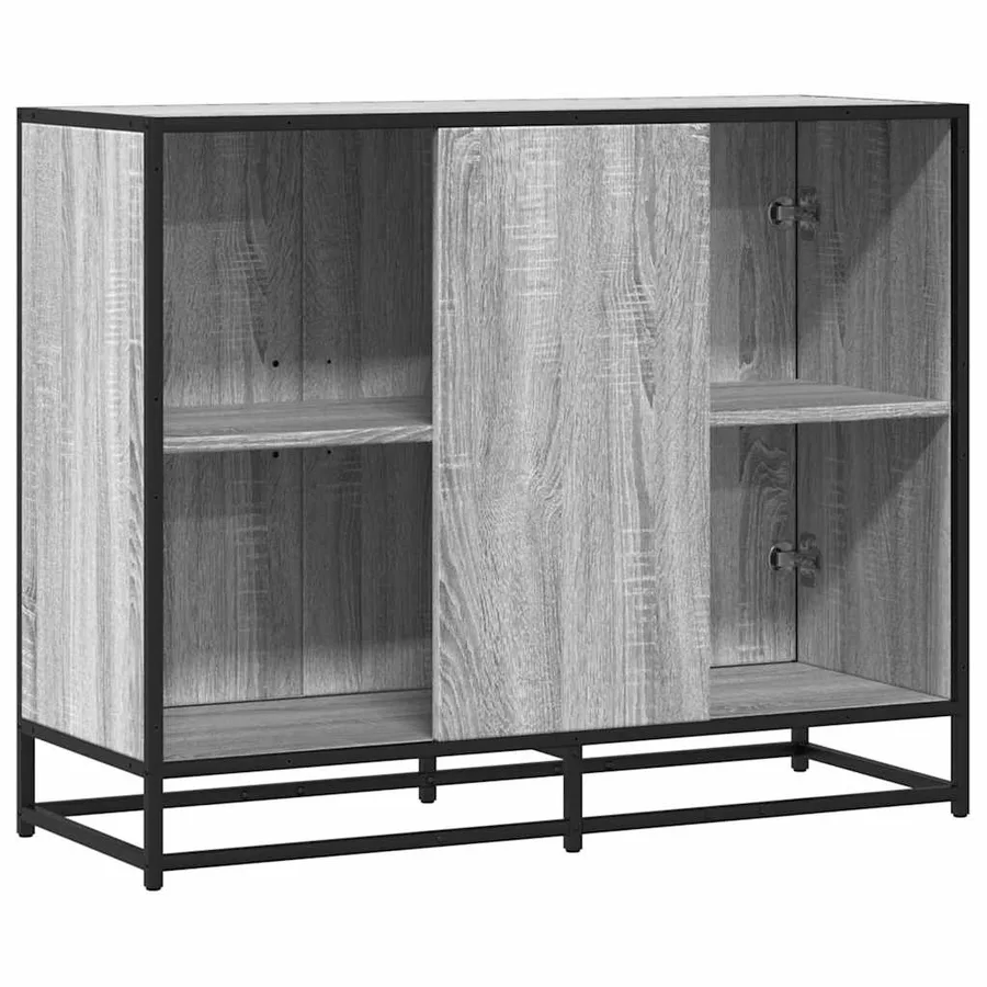 Buffet sonoma gris 94x35x76 cm bois d'ingénierie - 6