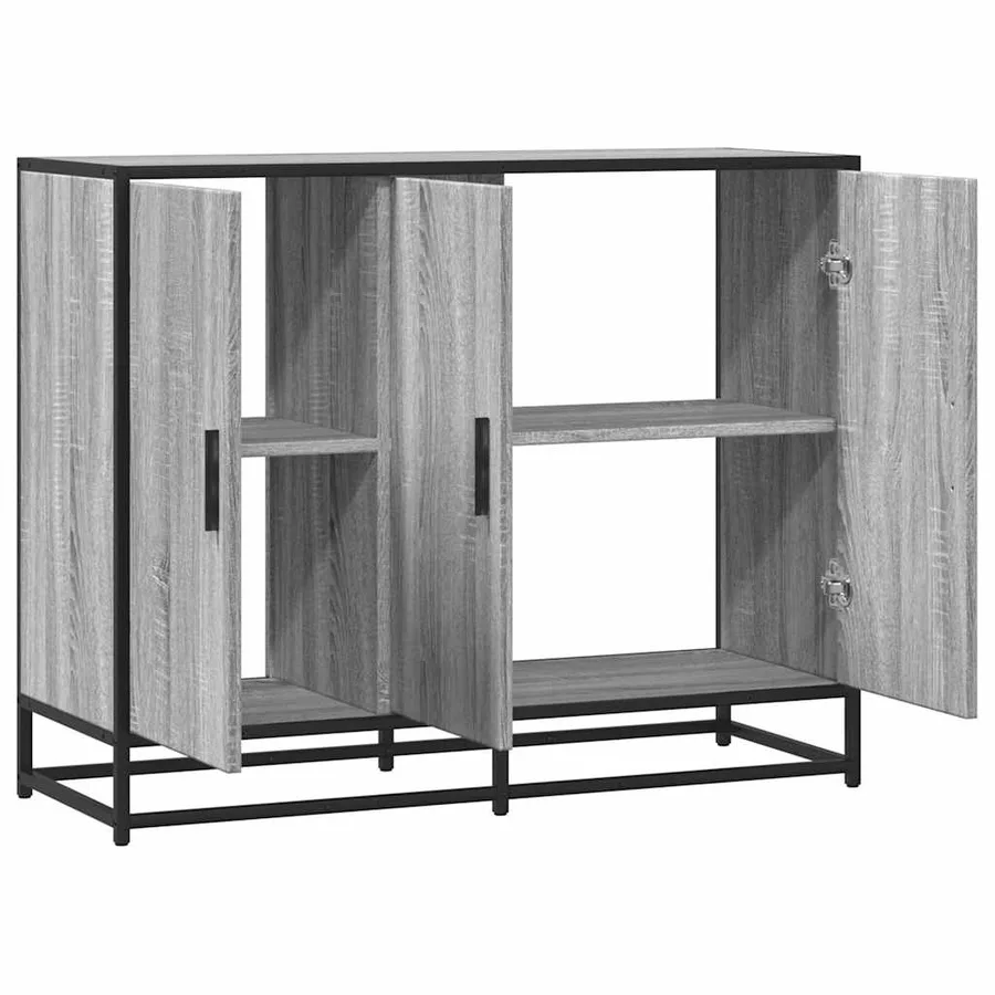 Buffet sonoma gris 94x35x76 cm bois d'ingénierie - 7