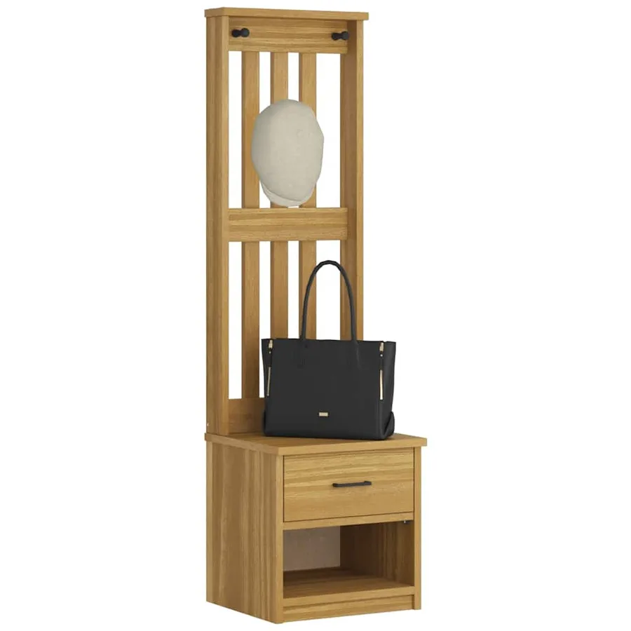 Portemanteau SANDNES 45x40x159,5 cm bois massif pin - 4