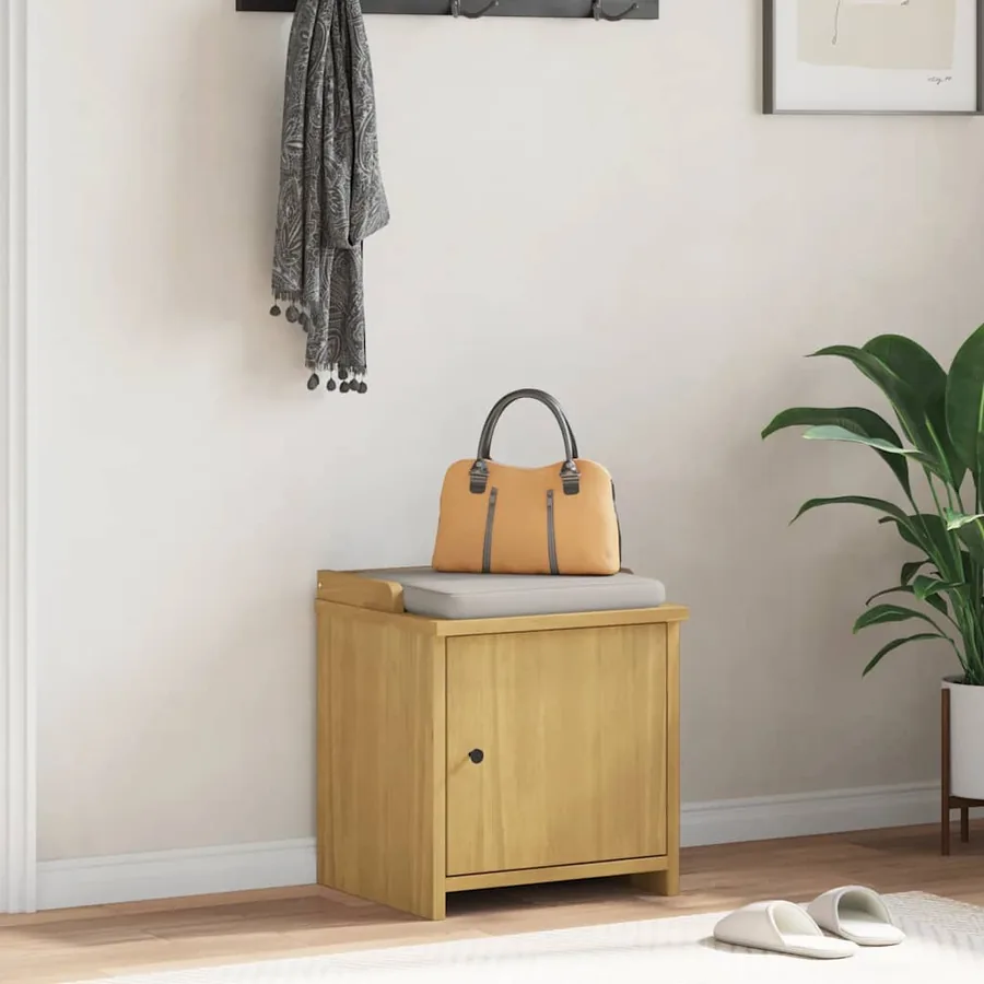 Banc de couloir SANDNES 45x40x50 cm bois de pin massif
