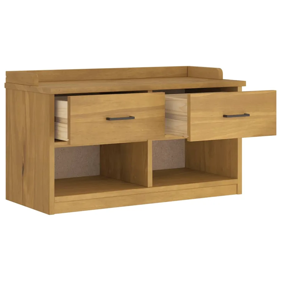 Banc de couloir SANDNES 87x40x50 cm bois de pin massif - 6