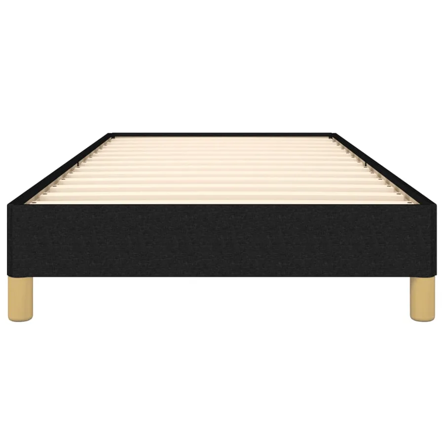 Cadre de lit sans matelas noir 100x200 cm tissu - 5