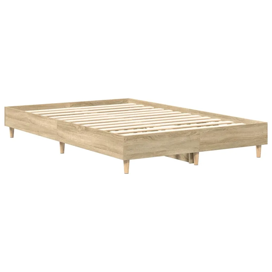 Cadre de lit sans matelas chêne sonoma 120x190 cm - 4