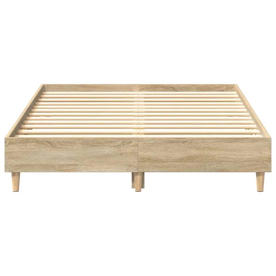 Cadre de lit sans matelas chêne sonoma 120x190 cm - 5