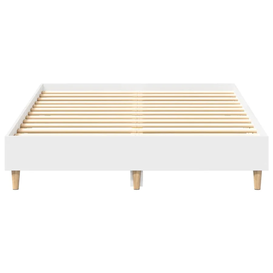 Cadre de lit sans matelas blanc 120x190 cm bois d'ingénierie - 5