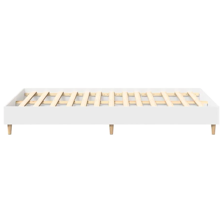 Cadre de lit sans matelas blanc 120x190 cm bois d'ingénierie - 6