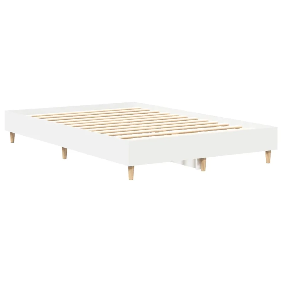 Cadre de lit sans matelas blanc 120x190 cm bois d'ingénierie - 7