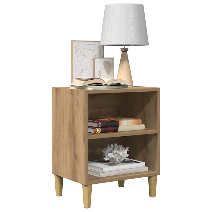 Tables de chevet 2 pcs chêne artisanal 40x30x50 cm - 3