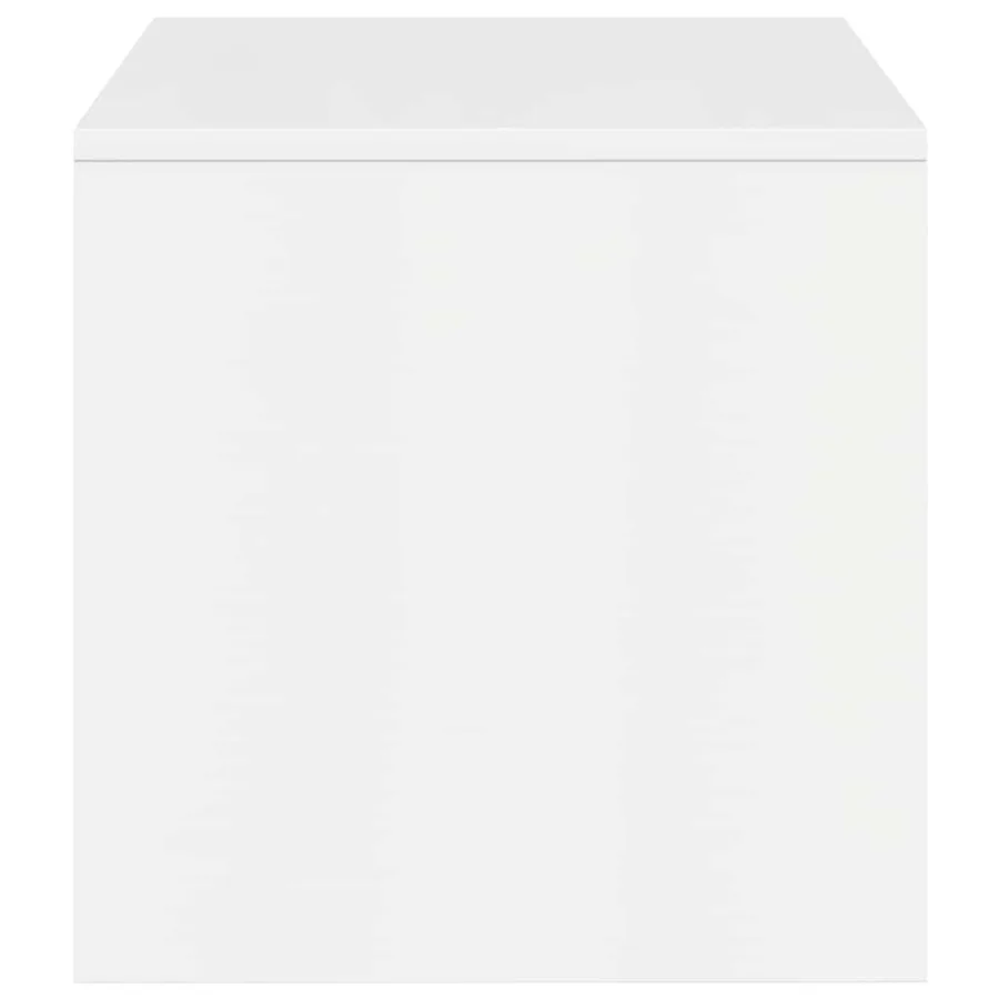 Meuble TV Blanc brillant 100 x 40 x 40 cm Aggloméré - 6