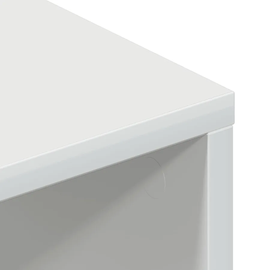 Meuble TV Blanc brillant 100 x 40 x 40 cm Aggloméré - 8