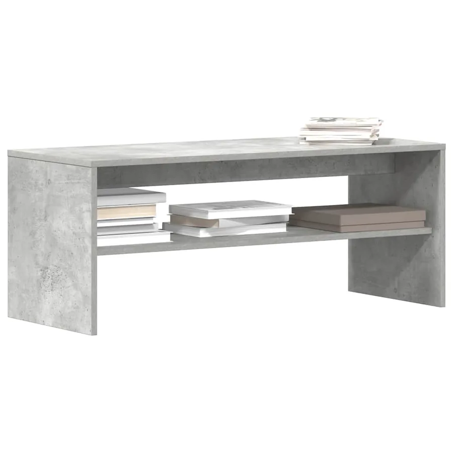 Meuble TV Gris béton 100 x 40 x 40 cm Aggloméré