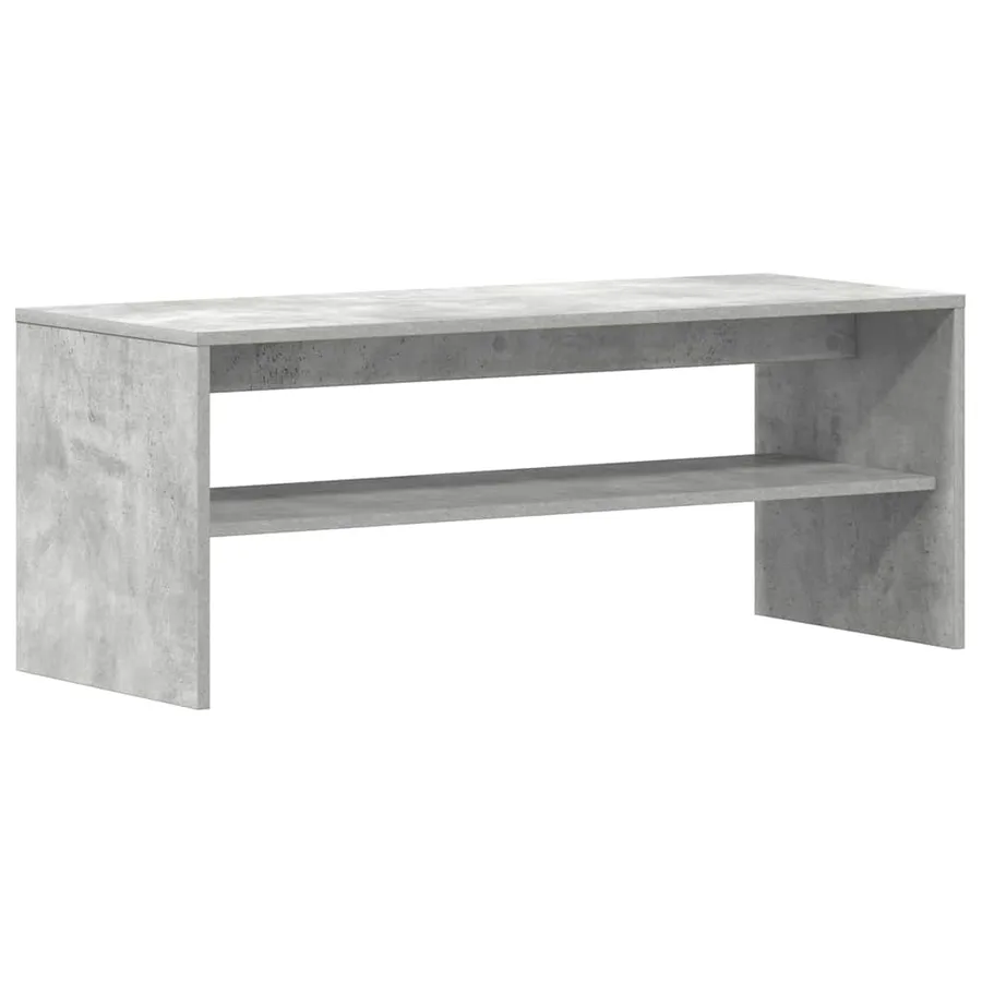 Meuble TV Gris béton 100 x 40 x 40 cm Aggloméré - 7