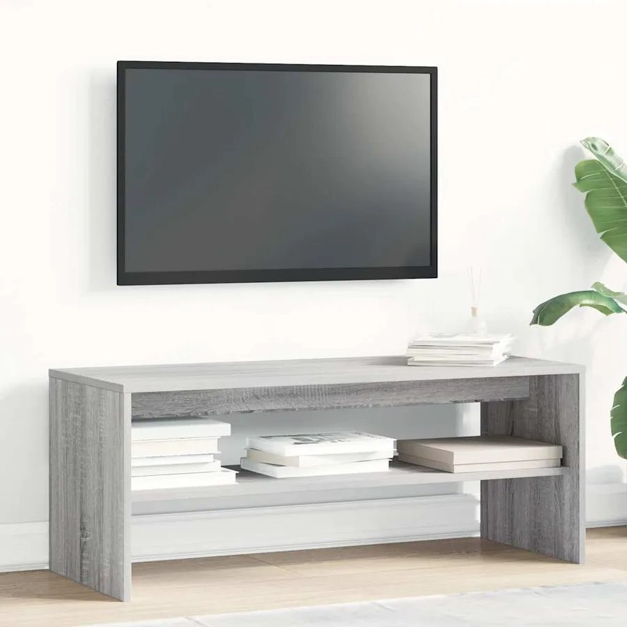 Meuble TV Sonoma gris 100x40x40 cm Bois d'ingénierie - 3