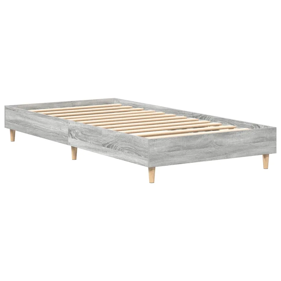 Cadre de lit sans matelas sonoma gris 90x190 cm - 4
