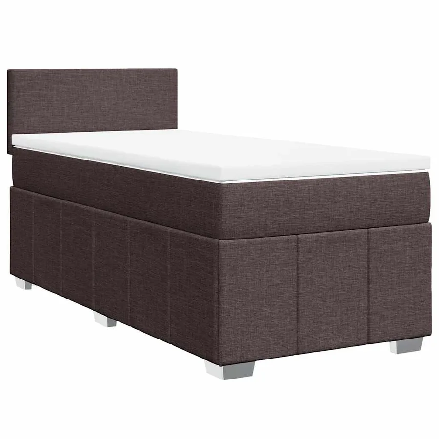 Sommier à lattes de lit avec matelas Marron foncé 90x200 cm - 2