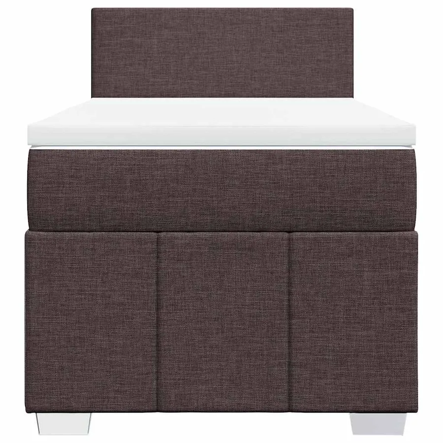 Sommier à lattes de lit avec matelas Marron foncé 90x200 cm - 4
