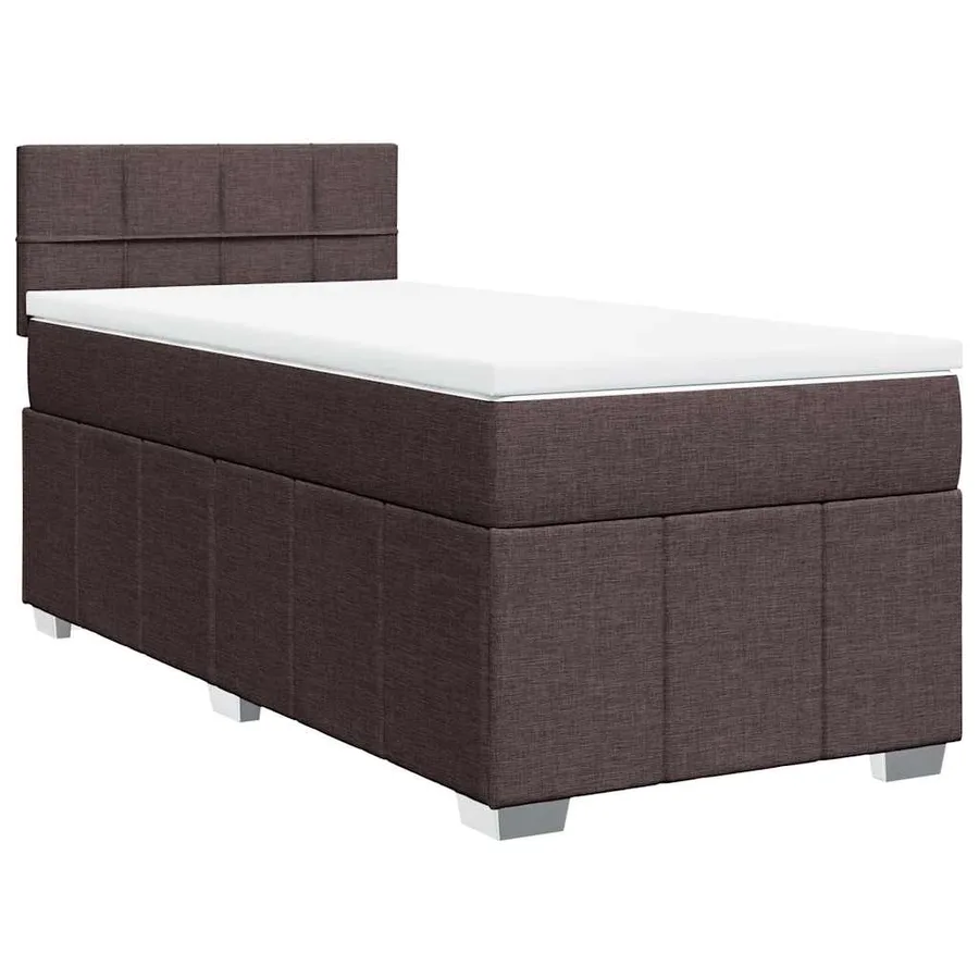 Sommier à lattes de lit avec matelas Marron foncé 90x200 cm - 3
