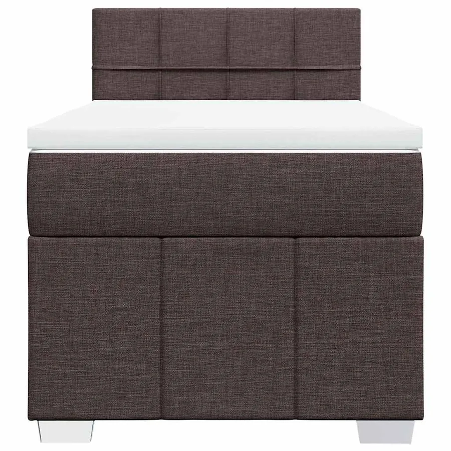 Sommier à lattes de lit avec matelas Marron foncé 90x200 cm - 6