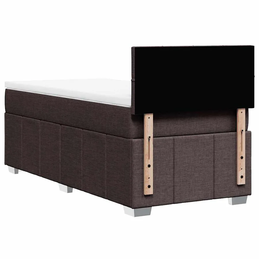 Sommier à lattes de lit avec matelas Marron foncé 90x200 cm - 8