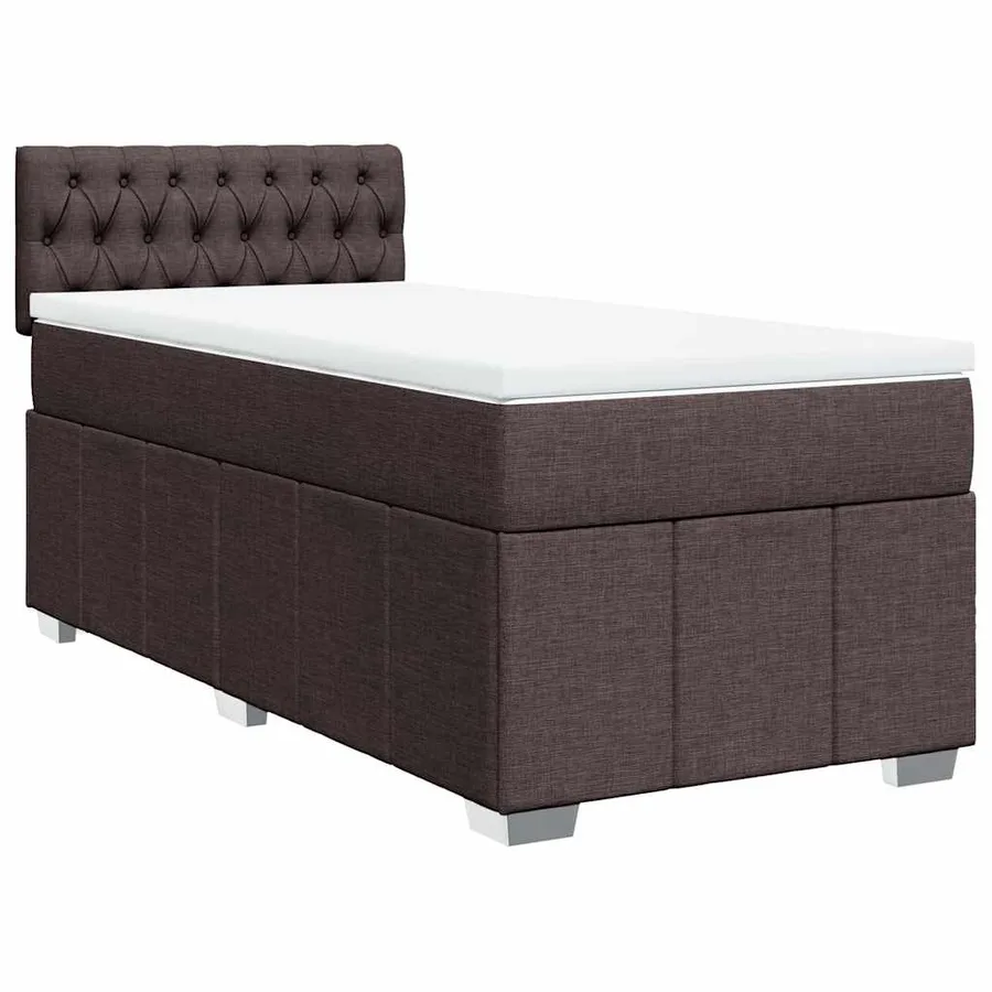 Sommier à lattes de lit avec matelas Marron foncé 90x200 cm - 3