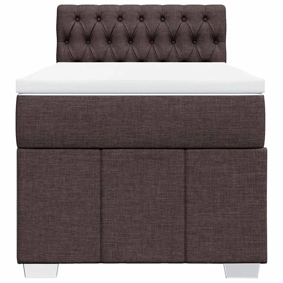 Sommier à lattes de lit avec matelas Marron foncé 90x200 cm - 6