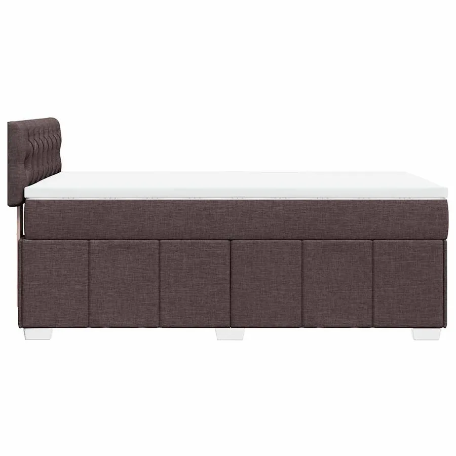 Sommier à lattes de lit avec matelas Marron foncé 90x200 cm - 7