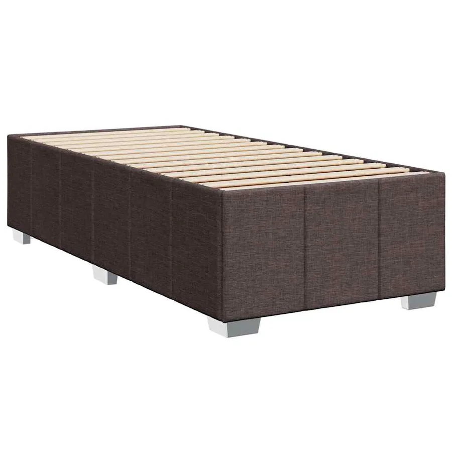 Sommier à lattes de lit avec matelas Marron foncé 90x200 cm - 9