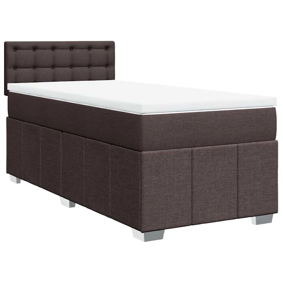 Sommier à lattes de lit avec matelas Marron foncé 90x200 cm - 3