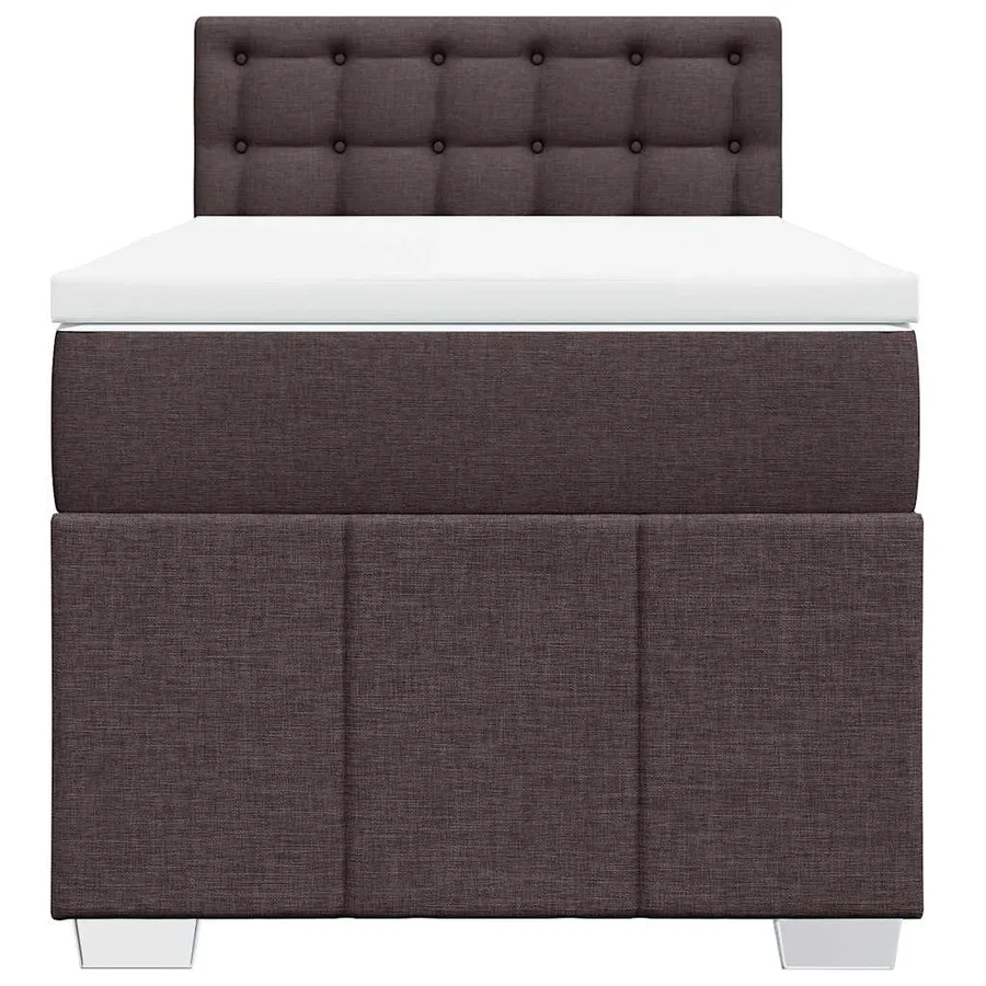 Sommier à lattes de lit avec matelas Marron foncé 90x200 cm - 6