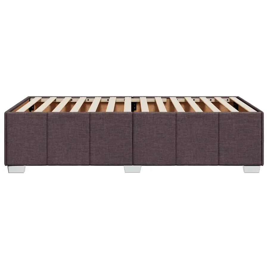 Cadre de lit sans matelas marron foncé 90x200 cm tissu - 5