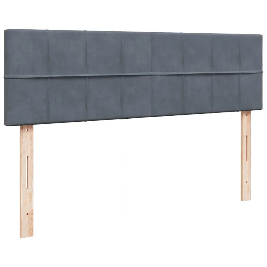 Cadre de lit ottoman avec matelas gris foncé 140x200 cm velours - 8