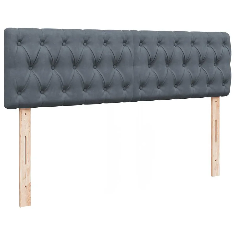 Cadre de lit ottoman avec matelas gris foncé 140x200 cm velours - 8