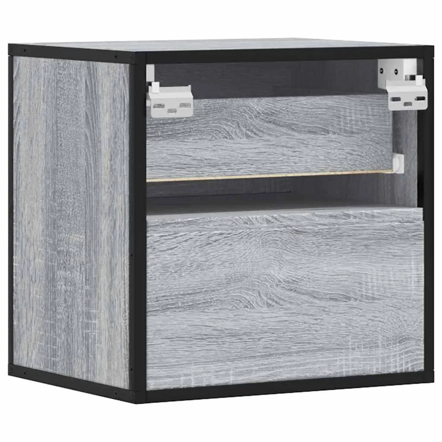 Table de chevet murale sonoma gris 40x31x39,5 cm - 7