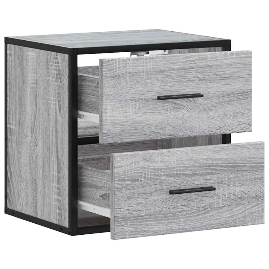 Table de chevet murale sonoma gris 40x31x39,5 cm - 8