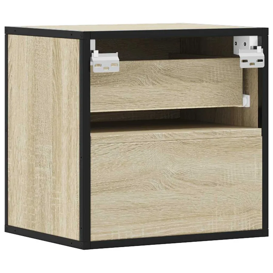 Table de chevet murale chêne sonoma 40x31x39,5 cm - 7