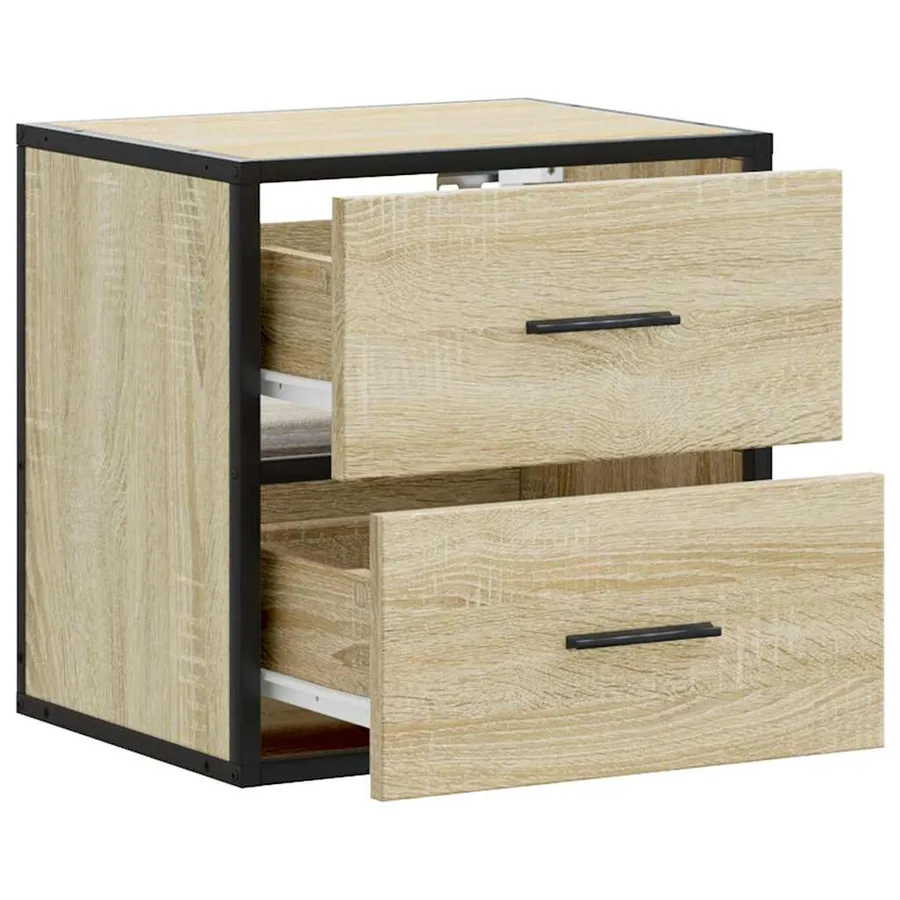 Table de chevet murale chêne sonoma 40x31x39,5 cm - 8