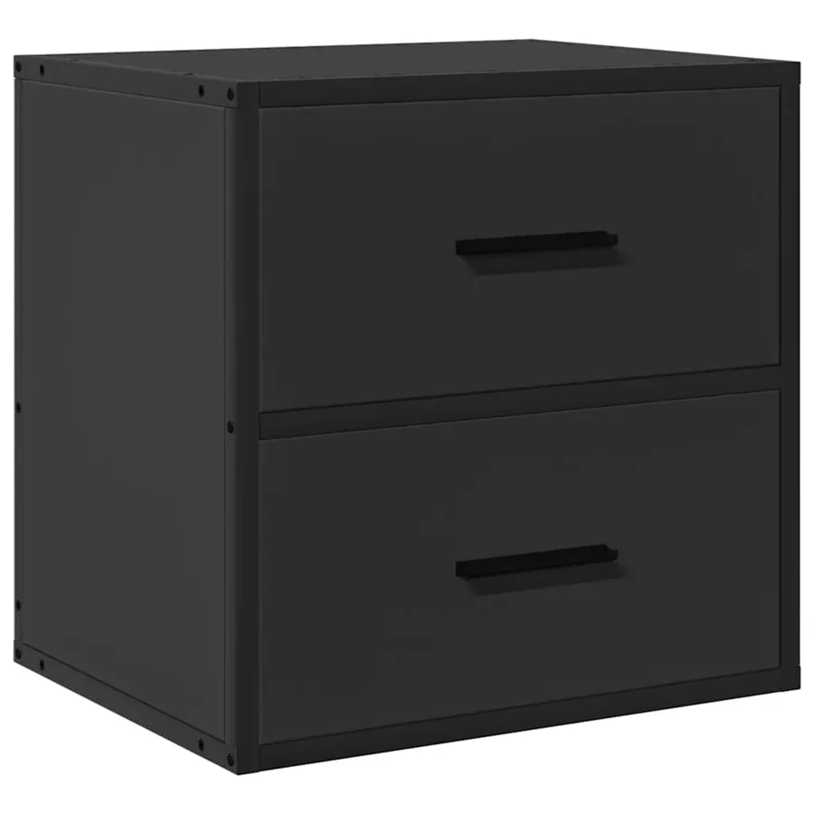 Table de chevet murale noir 40x31x39,5 cm - 2